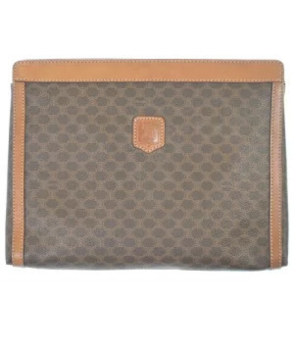 Celine Clutch Bag Brown Beige All over pattern